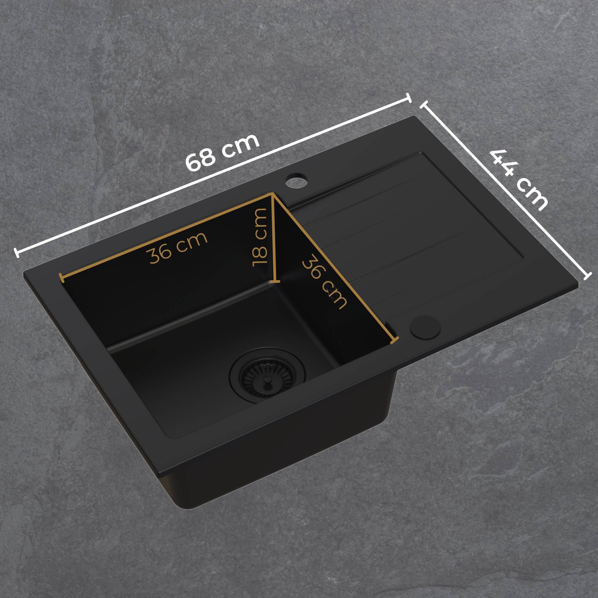 Zlew granitowy FABROS 1KKO